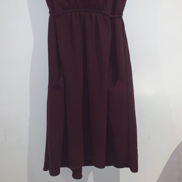 Aritzia WILFRED Burgundy Red Draped Neckline Sabine Mini Dress Size XXS - Picture 7 of 16